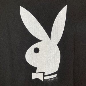 NEW Canvas Size Small Black MENS Playboy Logo Hefner Graphic Streetwear T-Shirt
